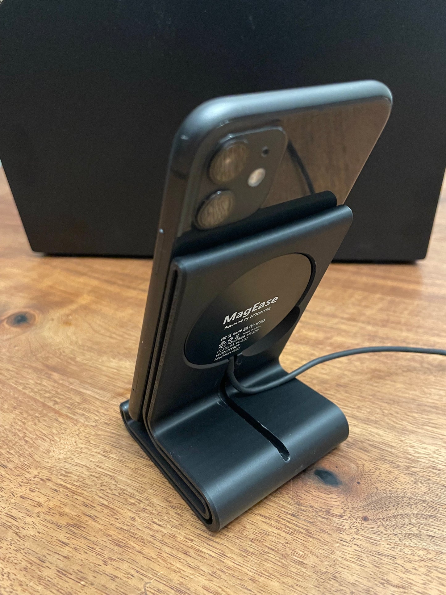 Ergonomic 3D Printed phone stand with Magsafe charger slot (charger not included