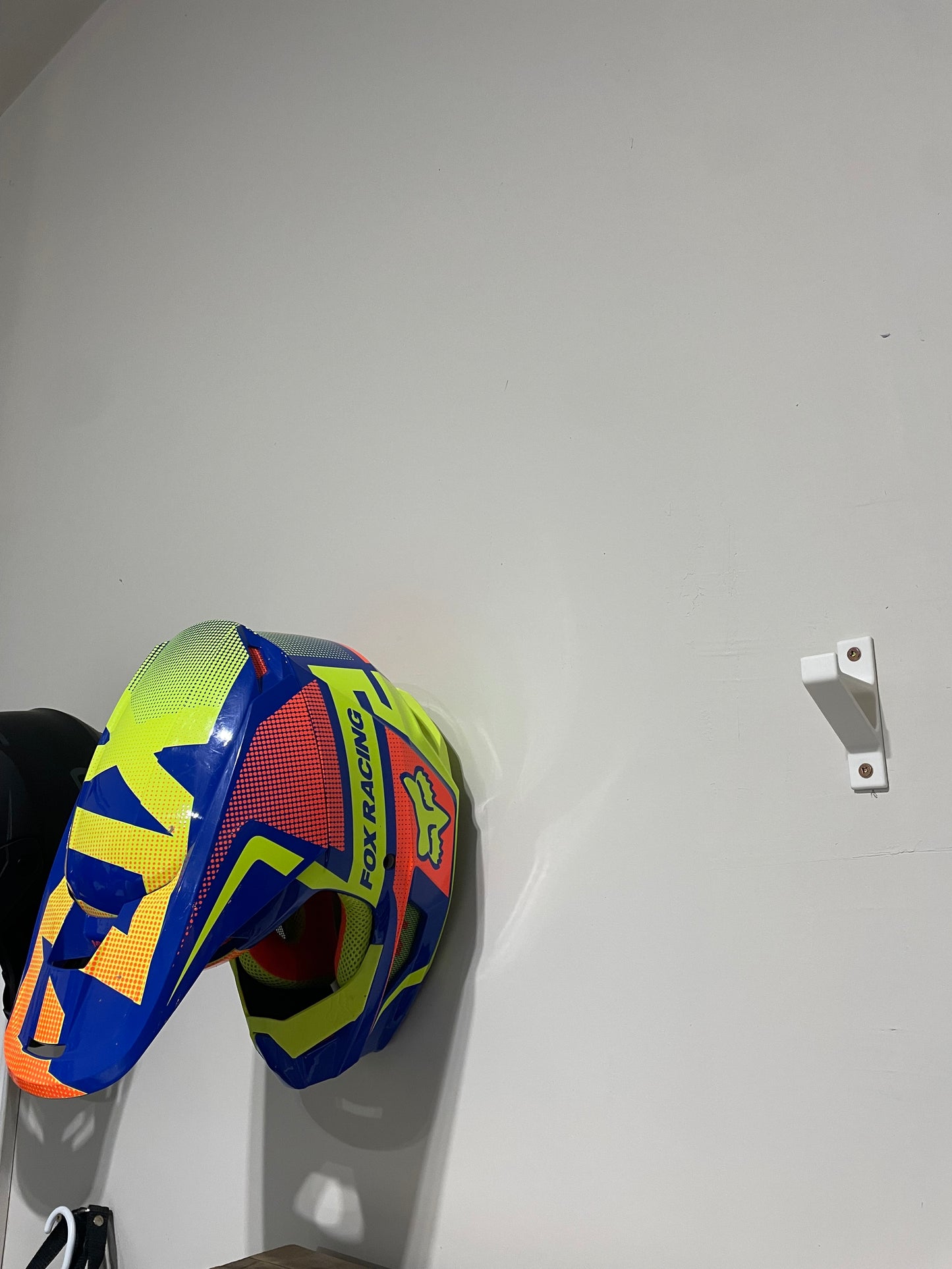 Wall hook for helmets, bows, gear & more.