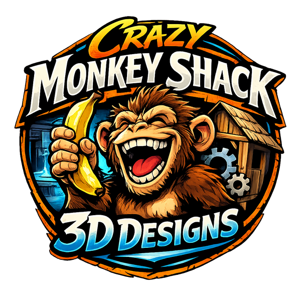 Crazy Monkey Shack 3D Designs